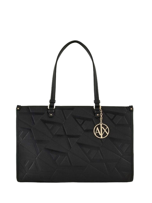ARMANI EXCHANGE A|X MONOGRAM Geantă shopper de umăr negru / negru - Genți femei