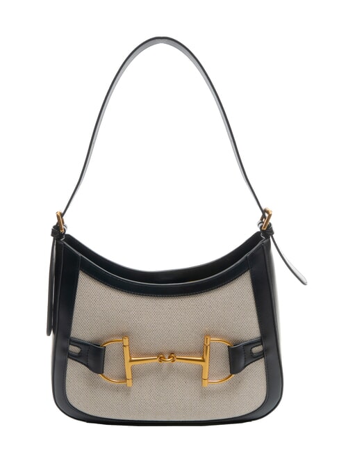 TOSCA BLU POSITANO Geantă de umăr cu inserții jacquard negru - Genți femei