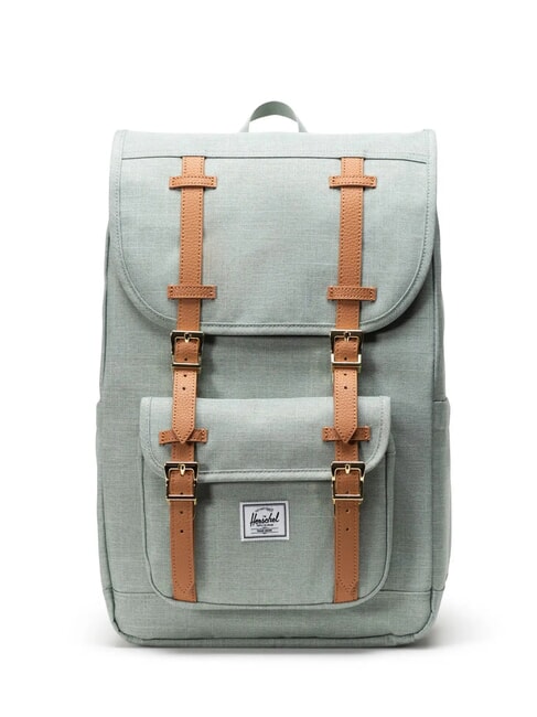 HERSCHEL LITTLE AMERICA MID Rucsac de dimensiune medie hașura verde iceberg - Rucsacuri pentru școală și timp liber