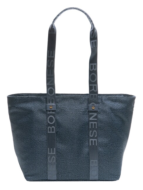 BORBONESE SHOPPER MEDIUM ECO LINE Punga de cumparaturi denim - Genți femei
