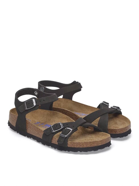 BIRKENSTOCK KUMBA Sandale din nubuc cu bareta negru - Pantofi femei