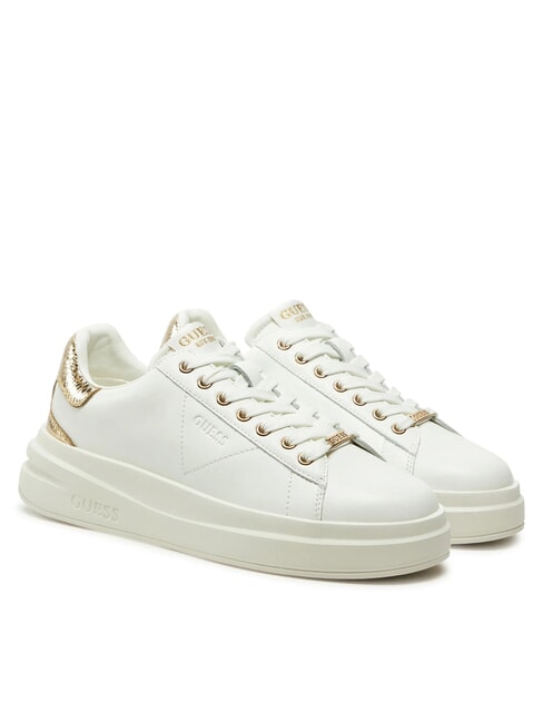 GUESS ELBINA Adidași cu inserții metalice aur alb - Pantofi femei