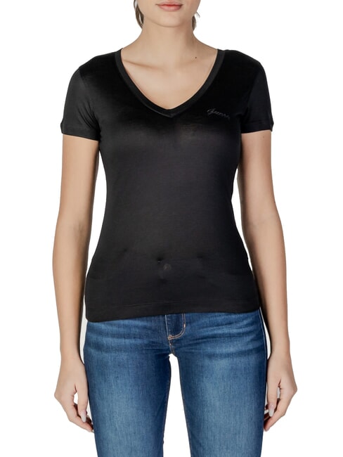 GUESS VN SS LIGHT BASIC Tricou moale cu decolteu în V jetbla - tricou