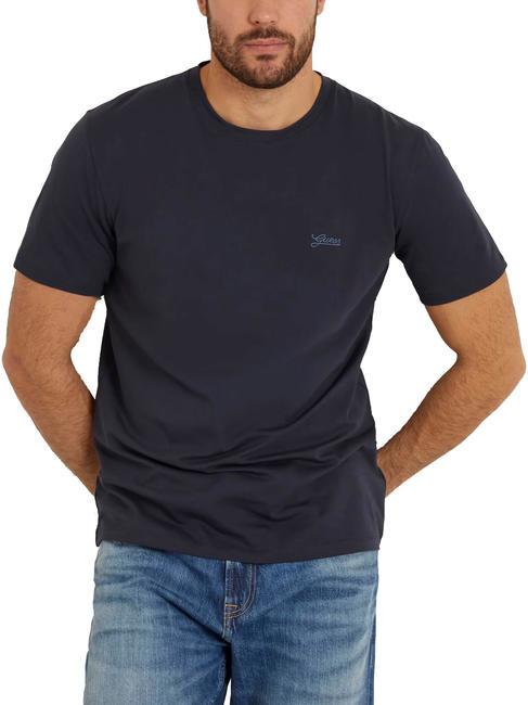 GUESS BASIC PIMA Tricou din bumbac stretch smartblue - Cămăși pentru bărbați