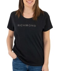 JOHN RICHMOND MECHI Tricou cu logo cu strasuri stretch - tricou