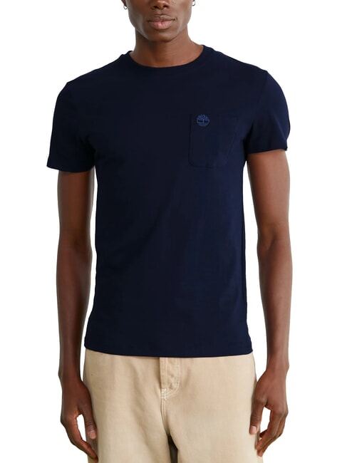 TIMBERLAND DUNSTAN RIVER Tricou din bumbac cu buzunar safir închis/denim închis - tricou