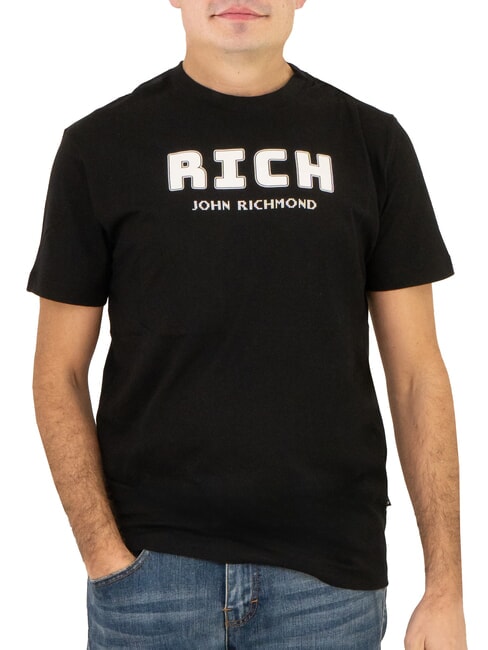 JOHN RICHMOND KUHSE Tricou cu imprimeu logo negru - tricou