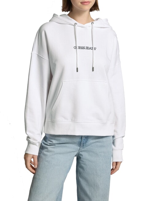 GUESS JEANS EMBRO Hanorac cu gluga alb purpuriu - Hanorace pentru femei