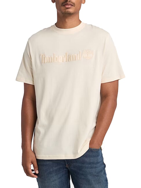 TIMBERLAND EMBROIDERY TONAL Tricou din bumbac fum alb - tricou