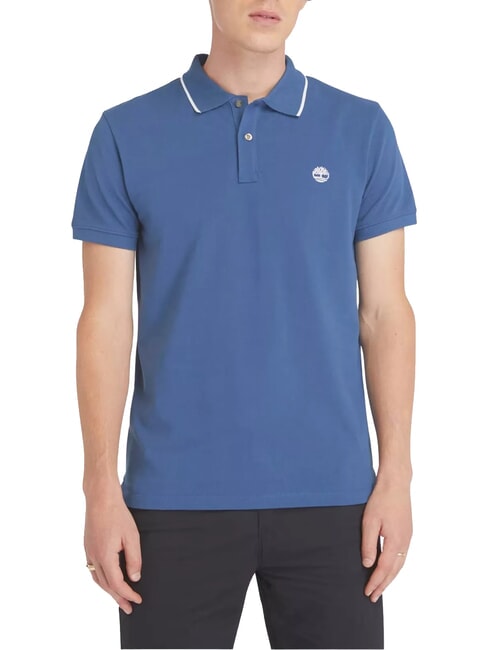 TIMBERLAND JACQUARD YD  Tricou polo cu maneca scurta denim închis la culoare - maiou Polo