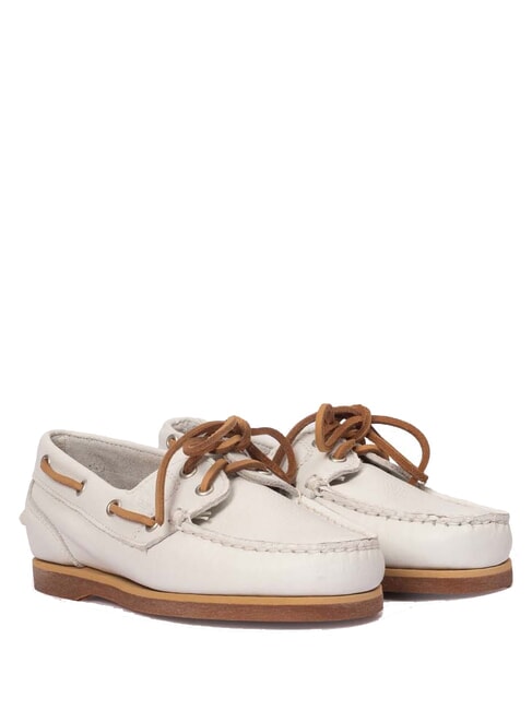 TIMBERLAND CLASSIC BOAT  Pantofi de barca din piele bob plin alb - Pantofi femei