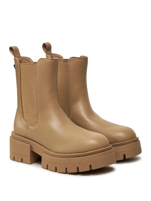 GUESS CHARLOTTE Cizme Beatles BEIGE - Pantofi femei