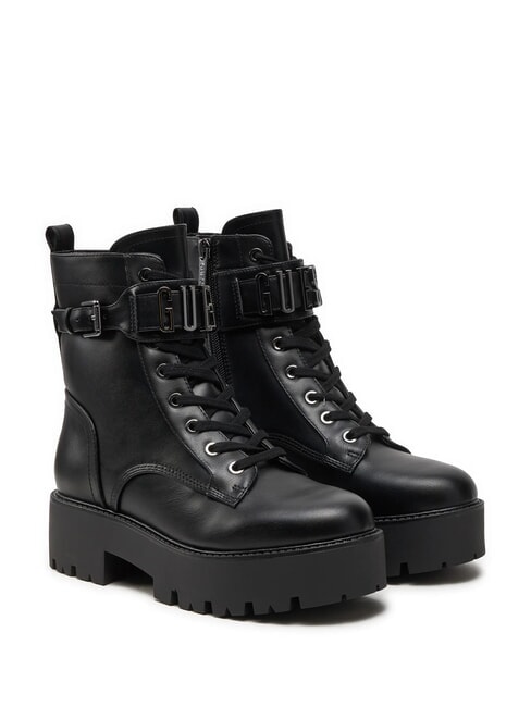 GUESS VAIRES Cizme amfibii cu logo BLACK - Pantofi femei