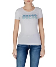GUESS CN SS GLITTER  Tricou din bumbac alb purpuriu - tricou - 1