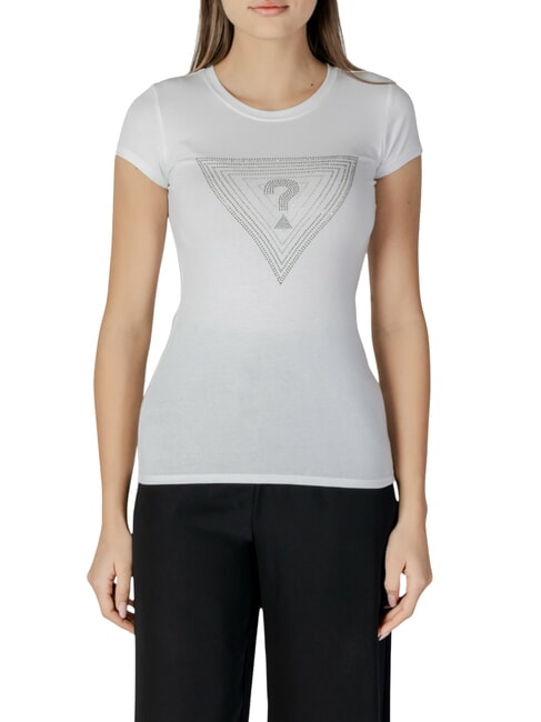 GUESS SS TRIANGLE OMBRE R3  Tricou cu maneca scurta alb purpuriu - tricou