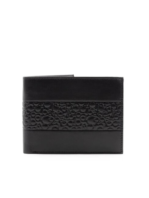 ROCCOBAROCCO VERTIGO Portofel din piele cu clapă negru - Portofele bărbați