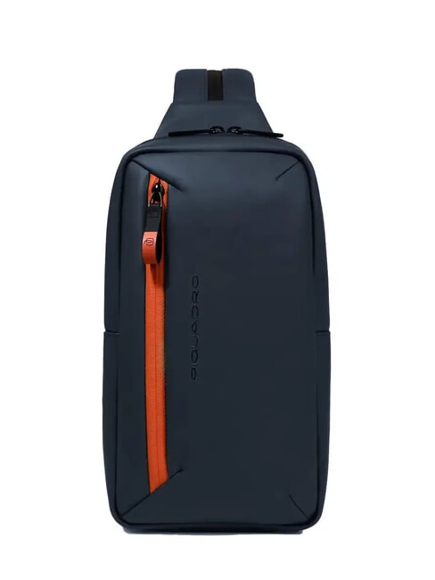 PIQUADRO CORNER SPECIALE GOMMATO  Rucsac cu un singur umăr albastru - Rucsacuri pentru laptop