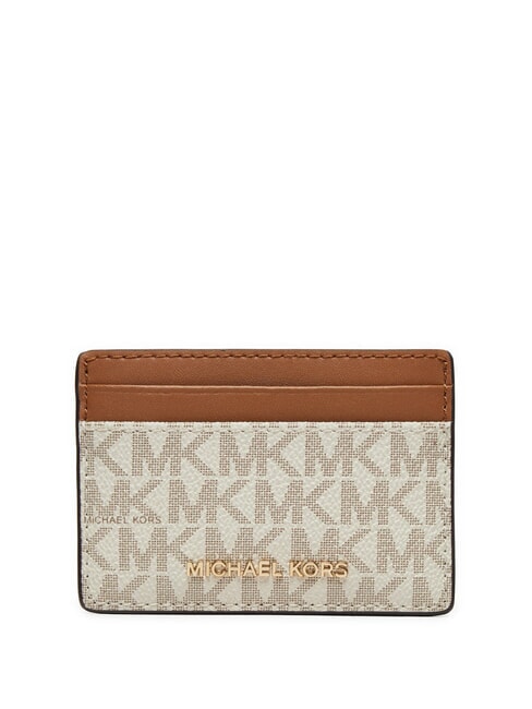 MICHAEL KORS JET SET Suport plat pentru card vanilie - Portofele femei