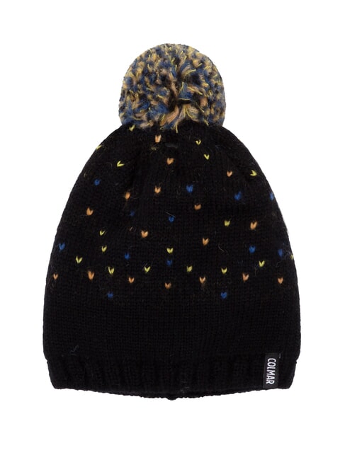 COLMAR CHARMY KIDS Pălărie cu pompon negru-cobalt-tanger - Pălărie pentru copii