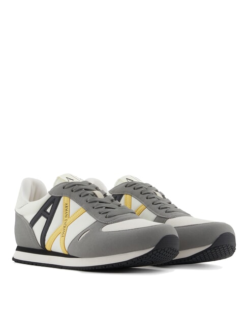 ARMANI EXCHANGE RIO Adidași mici gri neutru+alb aproape - Pantofi bărbați