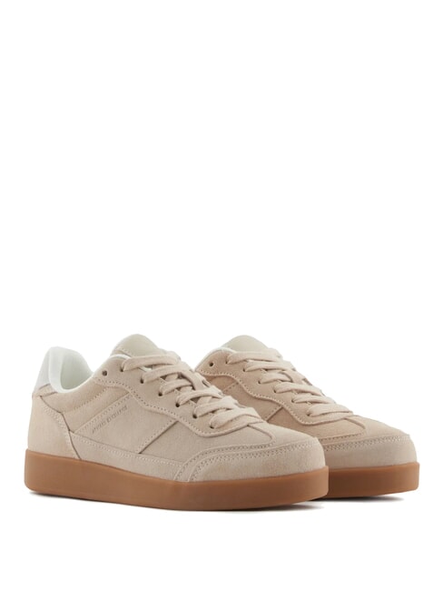 ARMANI EXCHANGE LEATHER Tenisi din piele miraj ușoară - Pantofi femei