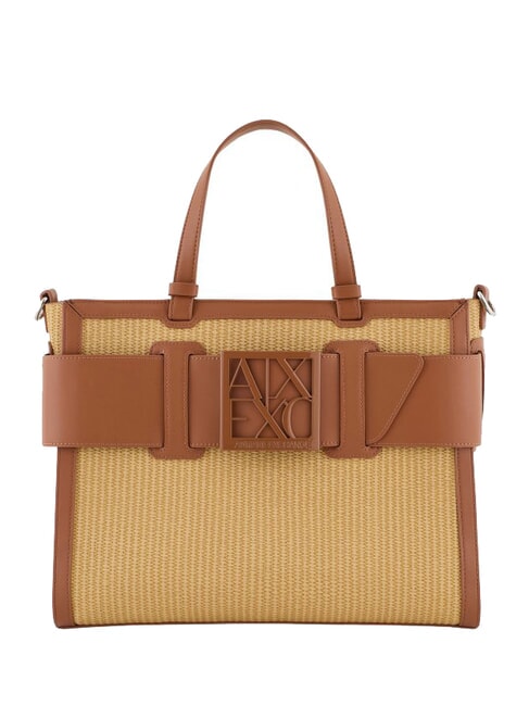 ARMANI EXCHANGE SUSIE STRAW Geanta de mana, cu bareta de umar whisky - Genți femei