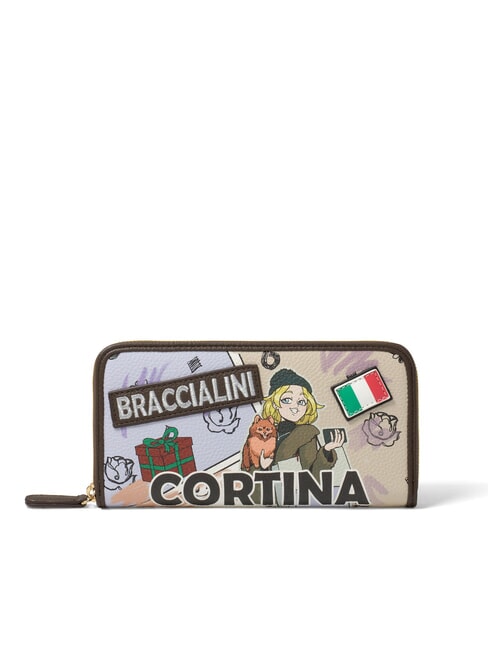 BRACCIALINI CARTOLINE Cortina Portofel cu fermoar multi - Portofele femei