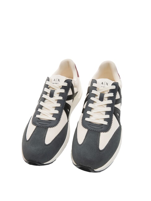 ARMANI EXCHANGE A|X LOGO Adidași alb aproape + gri închis - Pantofi bărbați