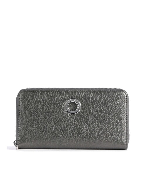 MANDARINA DUCK MELLOW LUX Portofel din piele cu fermoar grafit - Portofele femei