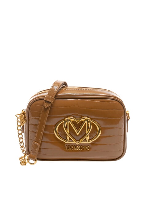 LOVE MOSCHINO CROCO PRINTED Geanta de umar pentru camera cămilă2 - Genți femei