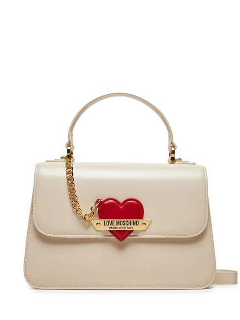 LOVE MOSCHINO HEART CAHRM Geanta de mana, cu bareta de umar fildeş - Genți femei