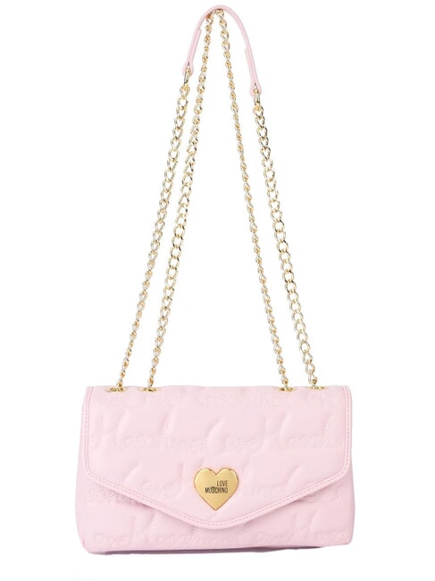 LOVE MOSCHINO GOLD HEART Convertible Geantă de umăr/încrucișată Trandafir - Genți femei