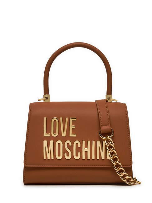 LOVE MOSCHINO LETTERING Geantă mini, cu curea de umăr nuci - Genți femei