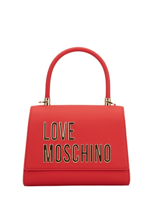 LOVE MOSCHINO LETTERING Geantă mini, cu curea de umăr RED - Genți femei