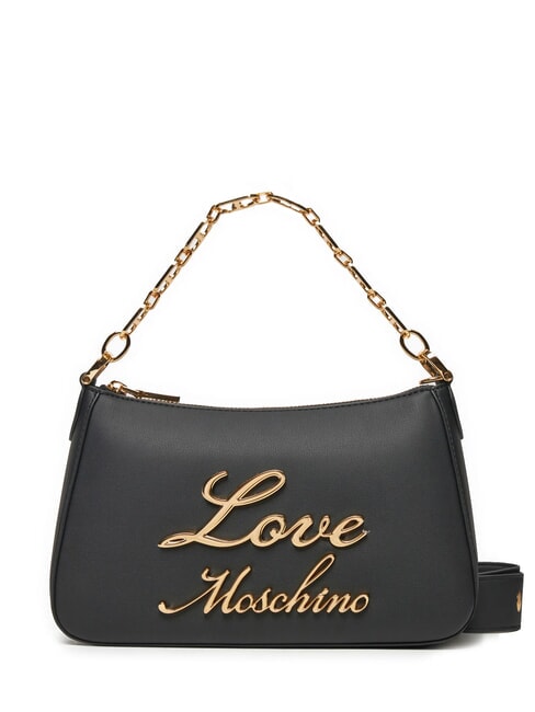 LOVE MOSCHINO LOVELY CHAIN Geanta de umar, cu bareta de umar negru - Genți femei
