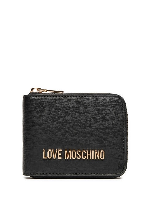 LOVE MOSCHINO LETTERING  Portofel cu fermoar negru - Portofele femei