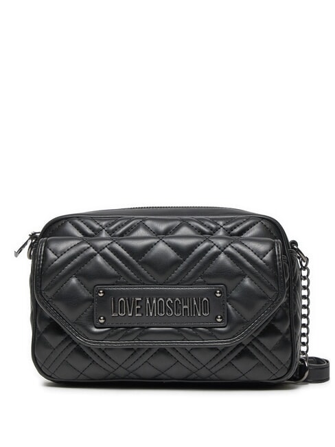 LOVE MOSCHINO QUILTED  Mini geantă pentru cameră cu curea de umăr negru - Genți femei