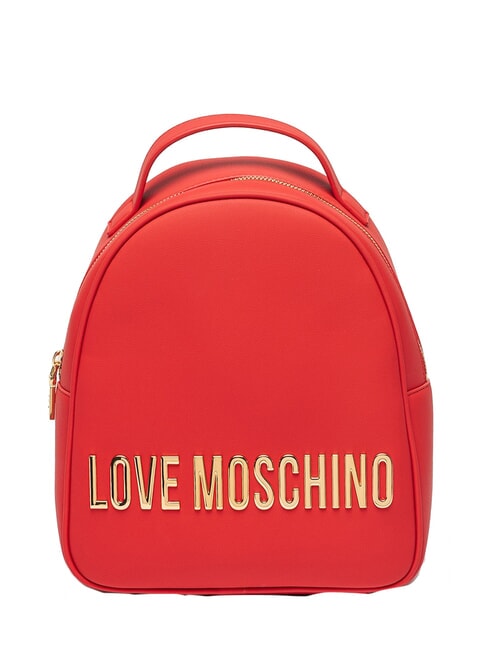 LOVE MOSCHINO GOLD LETTERING Rucsac RED - Genți femei