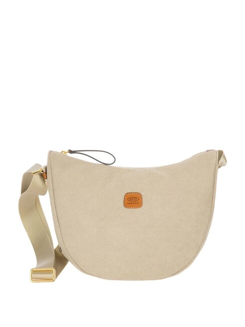 BRIC’S SORRENTO LUNA Geantă de pânză semilună BEIGE - Genți femei