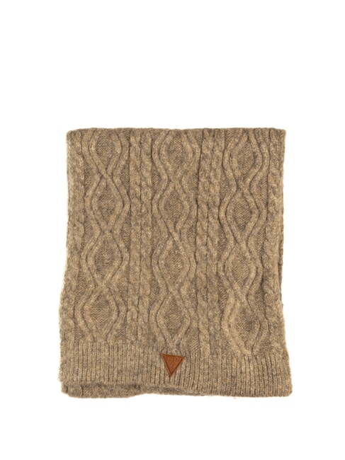 GUESS WARM Esarfa tricotata 180 x 30 cămilă - Eșarfe