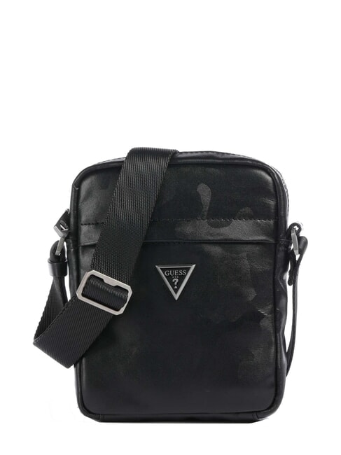 GUESS VENEZIA  Geanta din piele BLACK - Genți de umăr bărbați