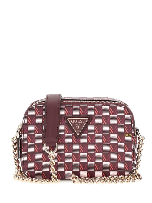 GUESS G WAVE  Geantă pentru cameră mini de umăr logo-ul claret - Genți femei