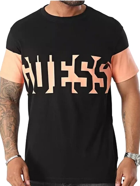 GUESS ORIZZONTAL Tricou cu imprimeu cu logo maxi jetbla - tricou