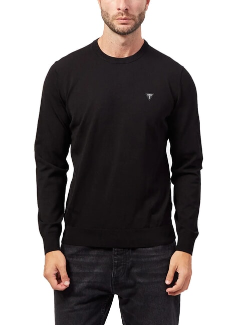 GUESS DANE TECH Pulover cu mânecă lungă și cu gâtul turn jetbla - Pulovere pentru bărbați