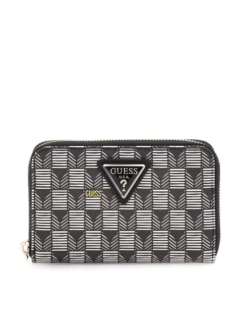 GUESS G WAVE  Portofel mediu cu fermoar logo negru - Portofele femei