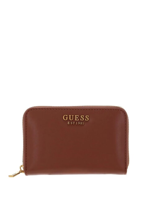 GUESS LAUREL Portofel cu fermoar COGNAC - Portofele femei
