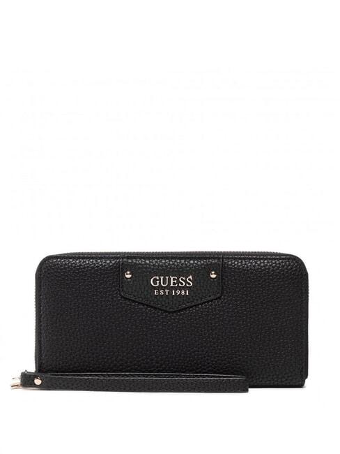 GUESS ECO BRENTON  Portofel cu fermoar BLACK - Portofele femei