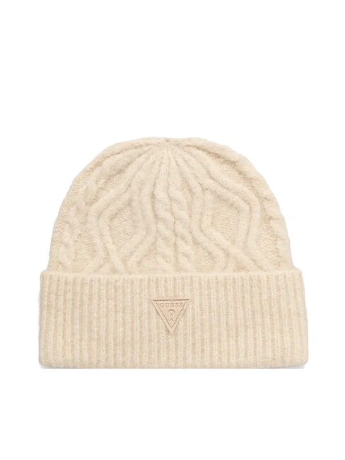 GUESS KNITTED Pălărie împletită cu manșetă fildeș - Căciuli