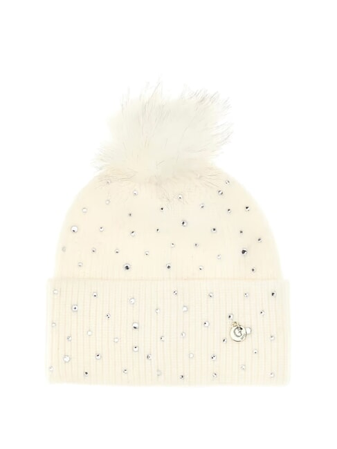 GUESS STRASS Pălărie cu pompon aproape alb - Căciuli