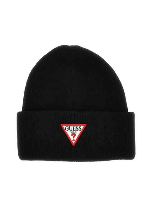 GUESS PATCH TRIANGOLO Pălărie cu manșetă BLACK - Căciuli